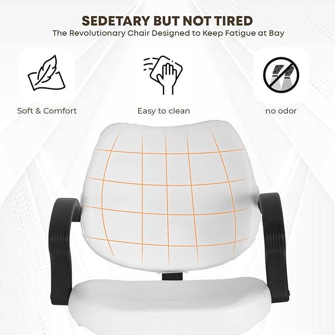 Barber Chair - Heavy Duty Hydraulic Pump Hair Cutting Chair with 360 Swivel, Ergonomic Design for Women & Men, White