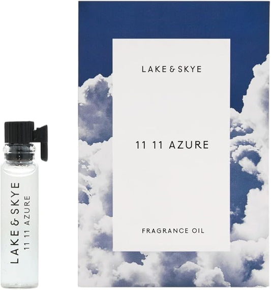 Lake & Skye 11 11 Azure Fragrance Oil 0.06 fl oz (2ml) - Unisex Fragrance, Sheer & Aquatic Scent, Floral and Musk Notes