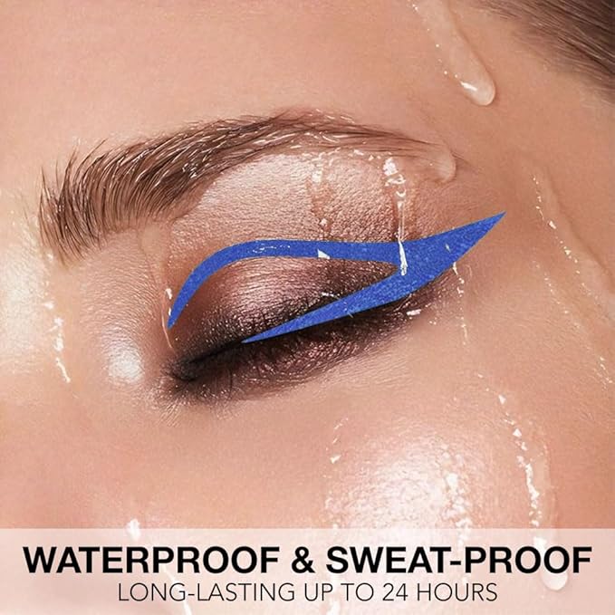 Dark Blue Matte Gel Eyeliner Pencil, Multi-Use Waterline Eyeliner with Sharpener, Sharpenable Eye Liner Waterproof Smudge Proof, High Pigmented Eye Makeup Liners, Vegan & Cruelty-Free 09