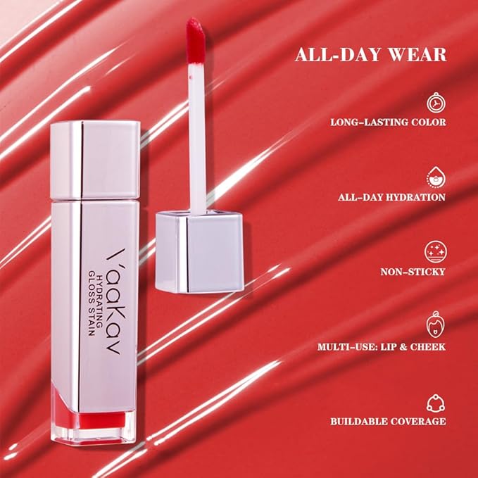 Matte Lip Stain Set, Long Lasting Waterproof Liquid Lipstick, Hydrating Non Sticky Velvet Lip Tint, Smudge-Proof Soft Matte Finish(03 CHRRY JUICY)