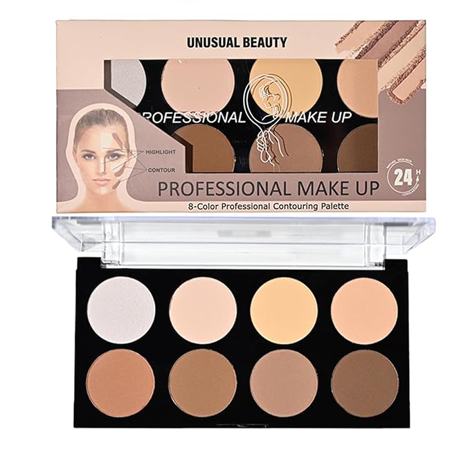 Makeup Highlight & Contour Pro Palette Lightweight Blendable Long Lasting Waterproof Non-Smudge Natural Makeup Contour