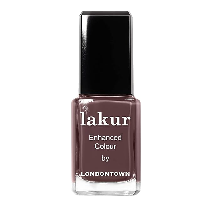 LONDONTOWN lakur Nail Polish - Chip-Resistant, Non-Toxic, Conditions & Hydrates Nails | Glossy Chocolate Brown, Teak, .40 fl oz