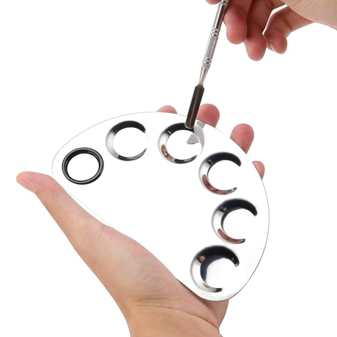 4 Pack Metal Makeup Palette, Makeup Mixing Palette