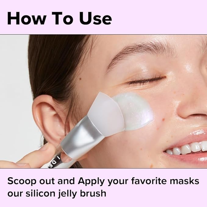 I DEW CARE Soft Facial Tool - Silicone Face Mask Brush | Wash Off, Lotion Applicator, Professional Skin Care Jelly Spatula, Cruelty-free, Hygienic, Compact Size, Clay Mud Peel Off Mask
