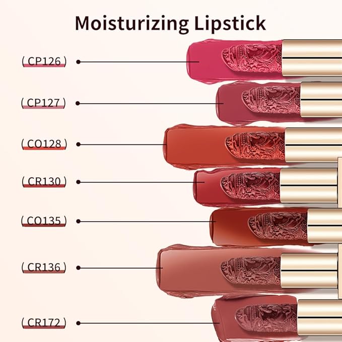 Catkin Moist Lipstick Hydrating High Impact Color Infused with Vitamin E and Avocado Oil Smooth Soft Texture Long Lasting Pink Glow Finish 127