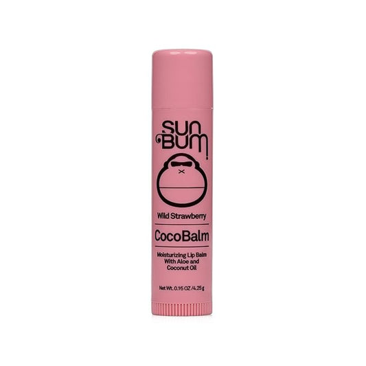 Sun Bum Wild Strawberry Cocobalm | Hydrating Lip Balm with Aloe | Paraben Free, Silicone Free,| 0.15oz Stick