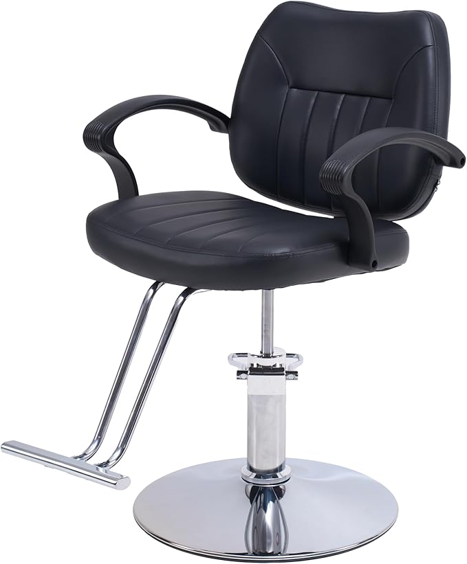 Barber Chair Salon Chair for Hair Stylist with Heavy Duty Hydraulic Pump,Height Adjustment 360° Rotation Shampoo Chair for Tattoo Shampoo Beauty Salon Equipment