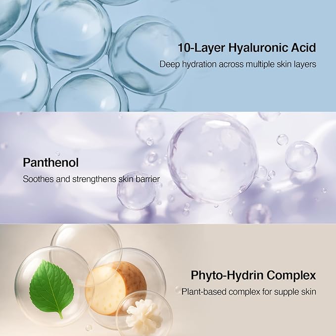 Deep Core Hydra Ampoule – Korean Skincare Moisture-Layering Serum with Hyaluronic Acid, Panthenol & Botanical Complex – Lightweight Hydration for Dry or Combination Skin – 4.05 fl oz (120ml)