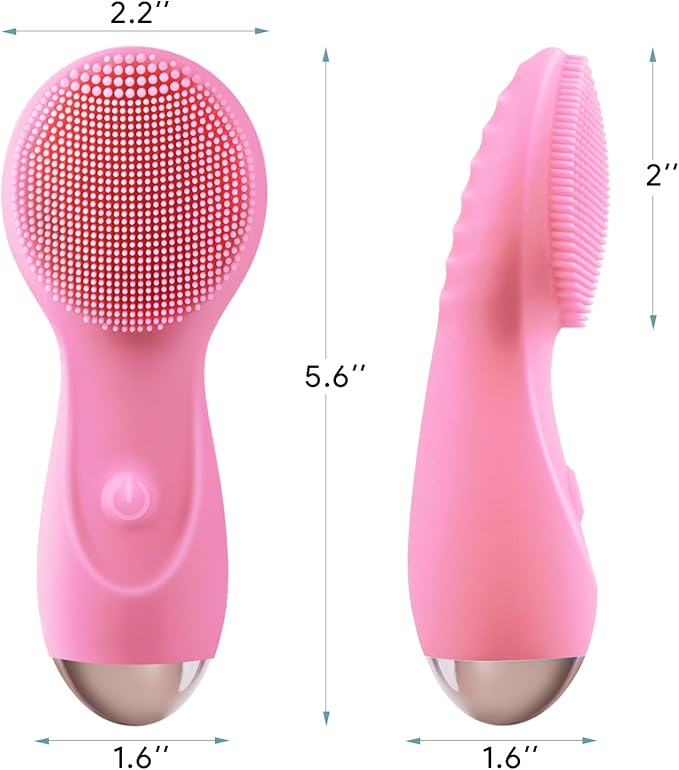 Facial Massager, Facial Cleansing Brush, Waterproof Rechargeable Portable Powerful Massage Cleaning ultrasonic face Washer, Facial Cleansing Tool, Suitable for Ladies Facial Exfoliation.