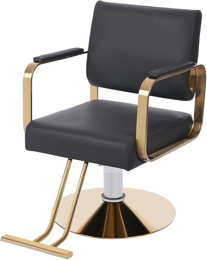 Barber Chair Salon Chair for Hair Stylist Hair Chair for Barbershop Home Height Adjustable & 360° Swivel Styling Salon Chairs Spa Beauty Salon Equipment, Max Load Weight 440Lbs