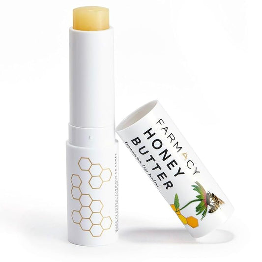 Farmacy Beeswax Lip Balm - Honey Butter Moisturizing Lip Care Enriched with Cupuaçu & Cocoa Butters, Proprietary Honey Blend and Vitamin E to Nourish, Soften & Heal (3.4g)