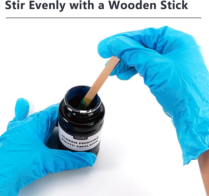 Caydo Screen Printing Photo Emulsion (8.5 oz), Diazo Sensitizer(1g), Measuring Cup, Gloves, and 5 Stir Sticks, Pre-Sensitized Photo Emulsion Screen Printing Supplies for Screen Printing and Fabric