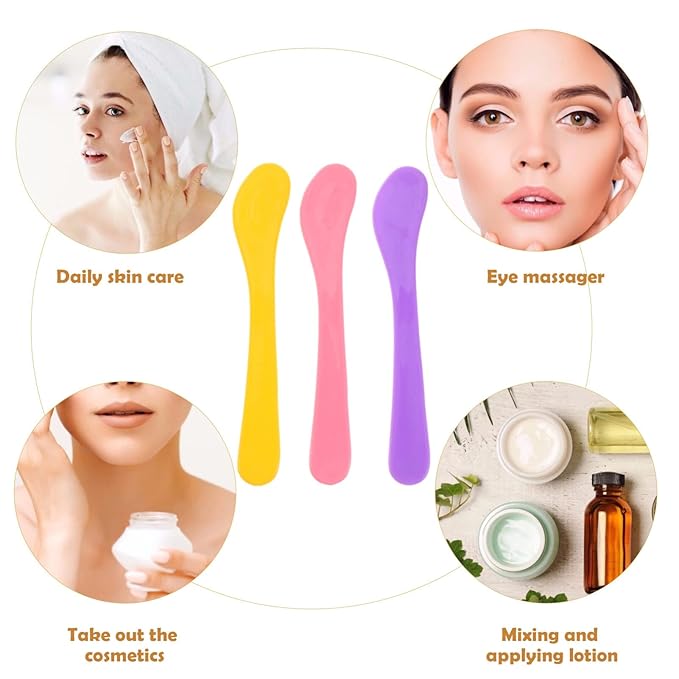 Healifty 10 Pcs makeup spatula plastic makeup DIY