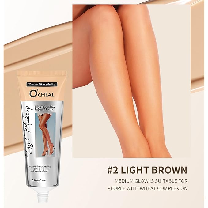 Leg Makeup Concealer, Leg Cream Waterproof Flawless Body Foundation Cream, Skin Tattoo Scars Concealer, Suitable for Natural, Healthy Skin Tones 100g