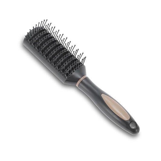 VOCOSTE Vented Hair Brush - Styling Brush with Ball-Tipped Bristles for Blow Drying Wet, Short, Curly or Straight Hair - Men and Women - Black