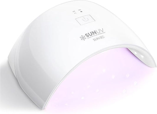 SUNUV LED UV Light for Nails, UV Dryer for Gel Polish Nail Lamp with Sensor 2 Timers SUN9C White Gift for Women Girls