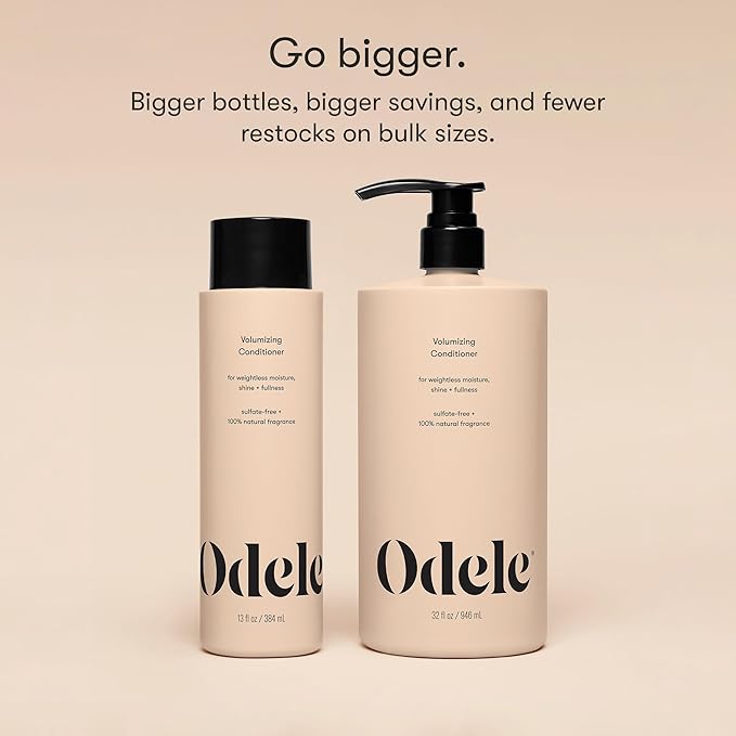Odele Volumizing Sulfate-Free Conditioner, Adds Moisture, Shine, and Fullness for Straight or Wavy Hair Types, 32 Fl Oz