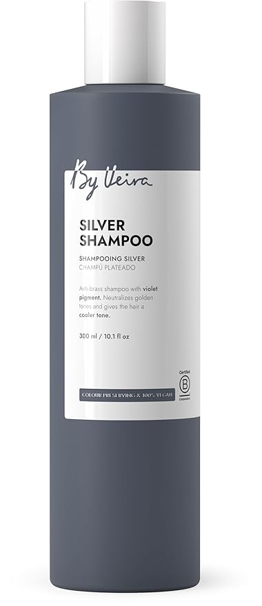 Silver Shampoo 10.1 Fl Oz, Anti-brass, Violet pigments Neutralizes Golden Tones & Gives Cool Tone, Colour preserving, 100% vegan & Sulphate/Silicone free