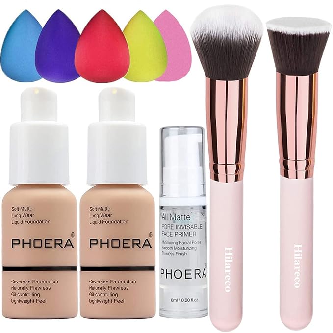 2 Pack PHOERA Foundation Warm Peach 103 and