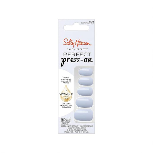 Sally Hansen Salon Effects Perfect Press-On Nails | Oval Shape | Easy to Apply, Non-Damaging | 30 Nails, Nail Glue, Adhesive Tabs, File | Ozone You Didn't