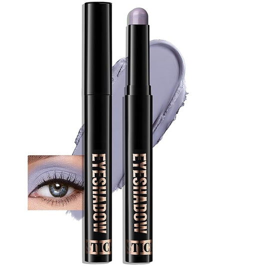 Cream Eyeshadow Stick, Matte Eye Shadow Stick Waterproof Neutral Nude Eyeliner Pencil Crayon Long-Lasting Eye Highlighter Makeup for Older Women Easy to Use High Pigmented, 20 Periwinkle