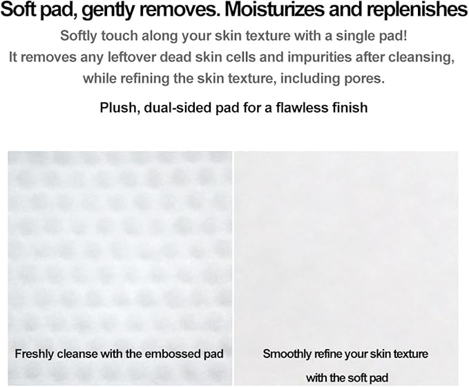 Toner Pad, 60 Pads | Clarifying & Hydrating Facial Pads for Women | Pre-Makeup Skin Prep, Pore Care, Skin Cleaning Wipe, K-Beauty, Made in Korea.