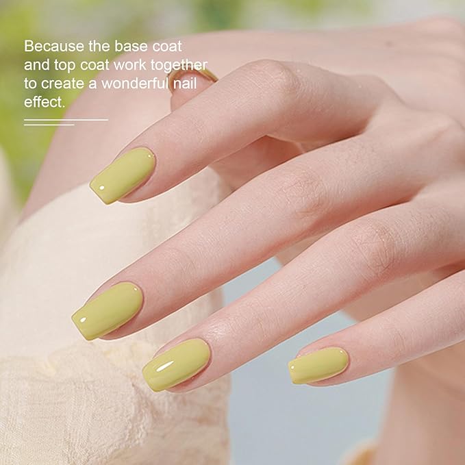 JODSONE Gel Nail Remover Quick Gel Nail Polish Remover and Base Coat Top Coat Simple Set is Suitable for Beginners to Try