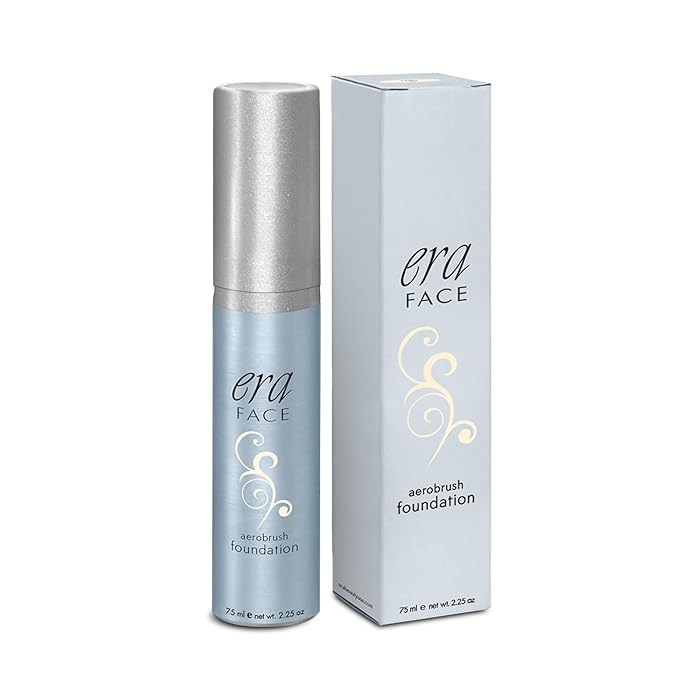 ERA Face spray makeup (Y1 Creamy Vanilla, 2.25 oz) - airbrush foundation, everyday, buildable, professional spray on cosmetics by Era Beauty