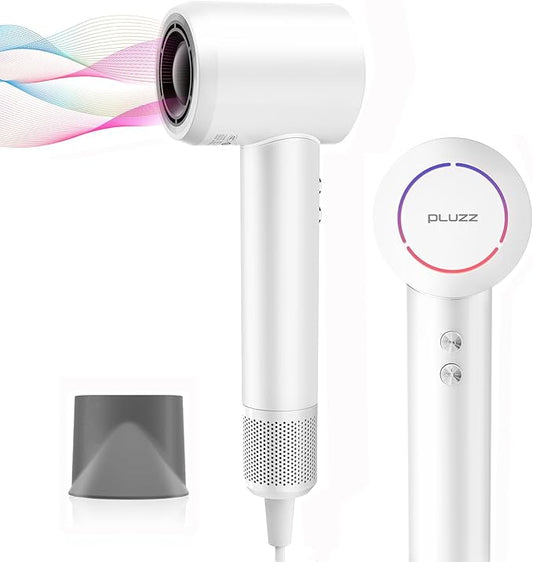 Hair Dryer, High Speed Ionic Blow Dryer with Brushless Motor for Fast Drying, Thermo-Control Quiet Hair Dryers for Women Men Kids, Small Portable Professional Hairdryer, Compact, Travel/Home/Salon
