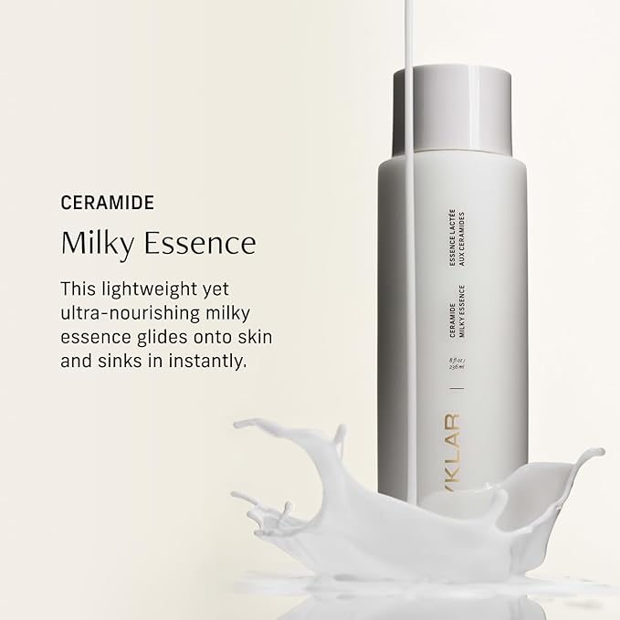 Ceramide Milky Essence – Unscented Body Lotion for Dry, Sensitive Skin – Lightweight Hydrating Ceramide Moisturizer for Skin Barrier with Polyglutamic Acid & Hydroxyethyl Urea - 8 fl oz
