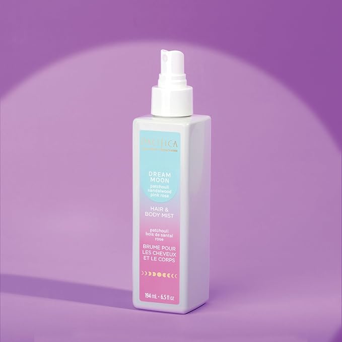 Pacifica Hair & Body Mist - Mini Dream Moon Hair & Body Spray for Women - Body Mist Perfumes for Women - Hair Perfume - Alcohol-Free Spray Designed For Head-To-Toe Wear, Vegan & Cruelty-Free, 2 Fl Oz