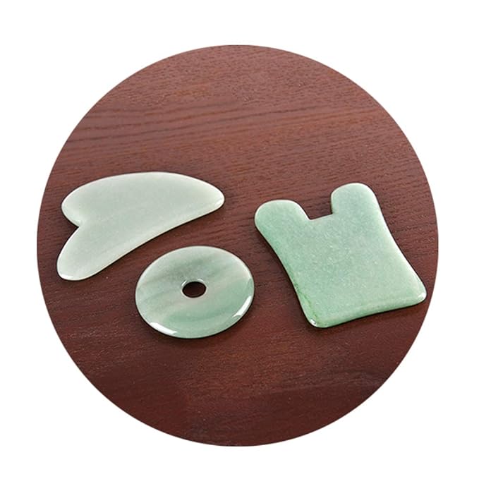 Gua Sha Facials Tools for Nose Massage Tools Board Natural Jade Stone for SPA Acupuncture Therapy Trigger Point Treatment