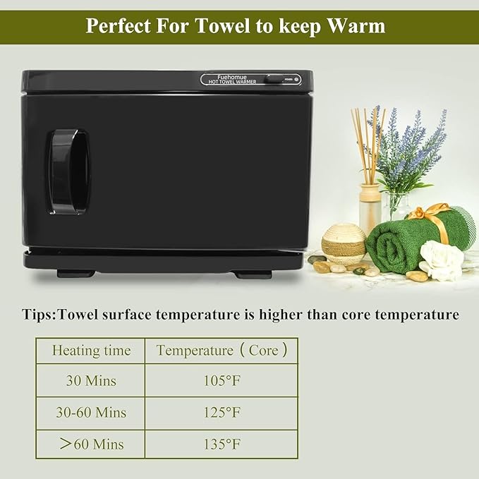 Hot towel warmer, 8L Towel Warmer Spa, Professional Towel Warmer for Facial, Small Towel warmer caddy for Salon, Spa, Black