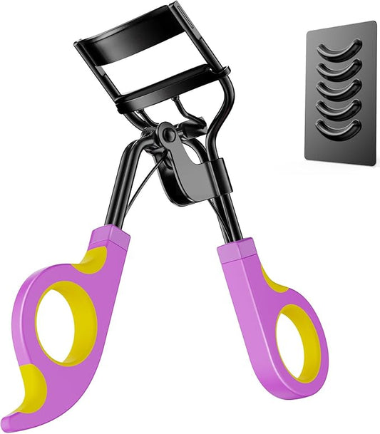 Kaasage Eyelash Curler with Pads, Lash Curler with 5 Extra Silicone Replacement Pads, Achieve Perfect Curls in 5 Seconds