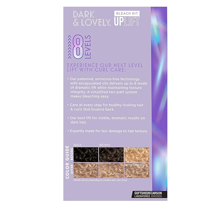 SoftSheen-Carson Interbeauty Dark and Lovely® Uplift Bleaching Kit for Blonde Hair, Includes Bleach Powder, Developer, and Toner