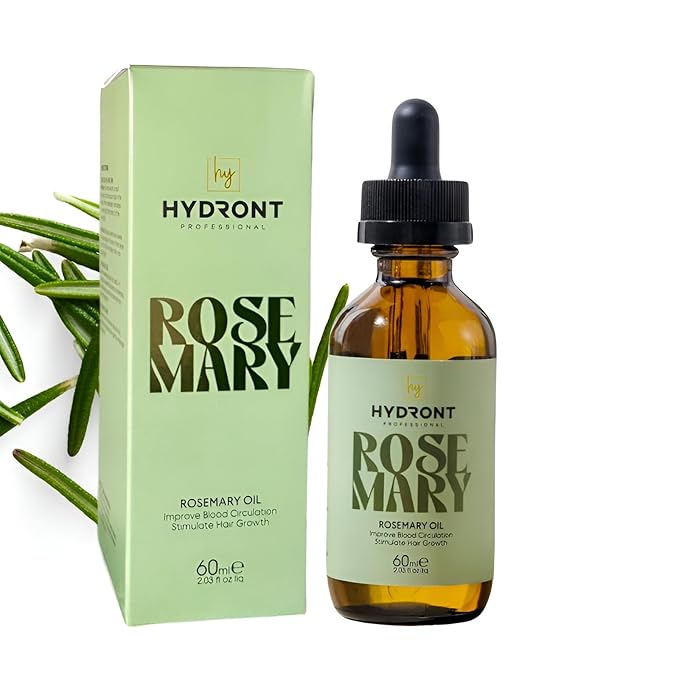 100% Natural Rosemary Hair Growth Serum Essential Oil - 60ml: Boost Hair Growth and Enhance Blood Circulation for Luxurious Locks, Mint