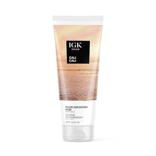 IGK Hair Gloss Toner & Color Depositing Mask | Creamy Beige Semi-Permanent | Vegan + Cruelty Free | Cali Cali
