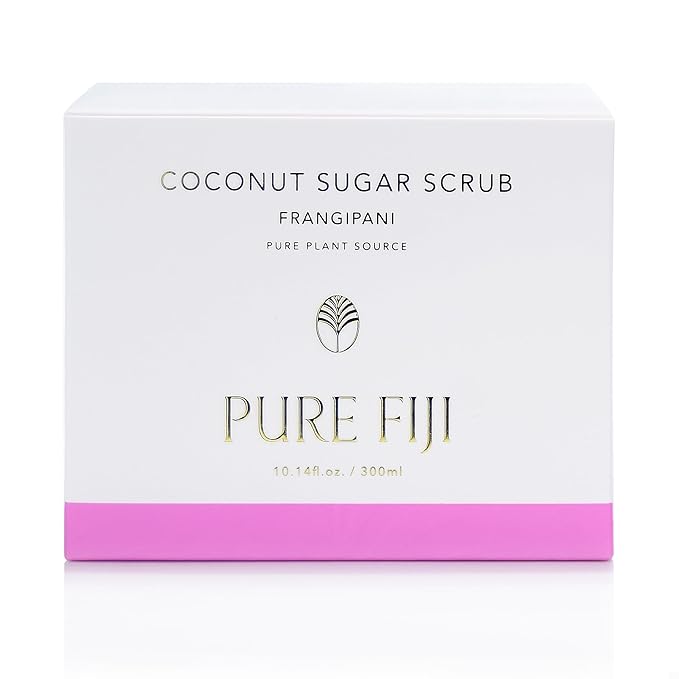 Pure Fiji Coconut Sugar Body Scrub, Frangipani (10.14 Oz /300ml)