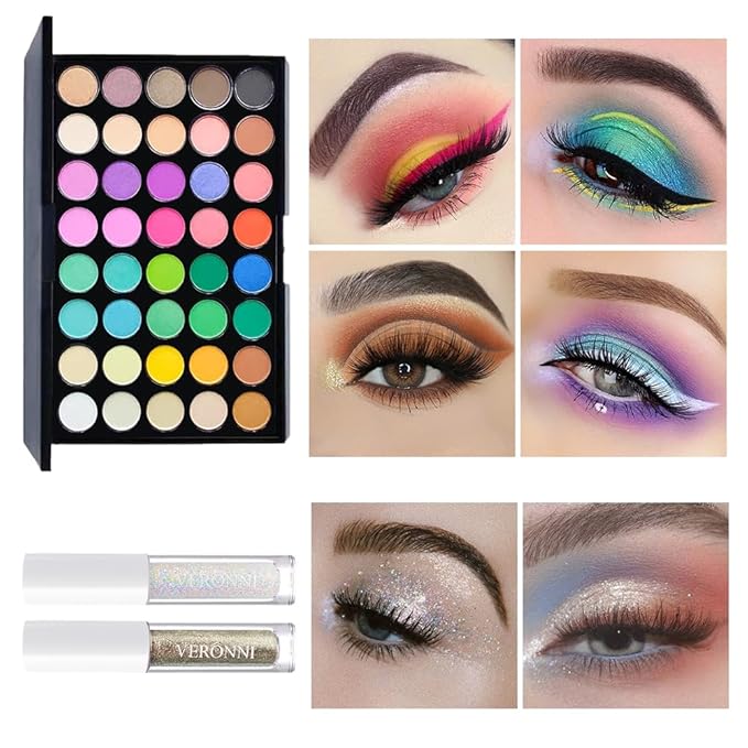 Makeup Kit for Women Full Kit, All in one makeup kit with Eyeshadow Eyeliner Eyebrow Lip Gloss Face Makeup & Brushes Full Starter Cosmetics Set For Girls & Teens (Set A)