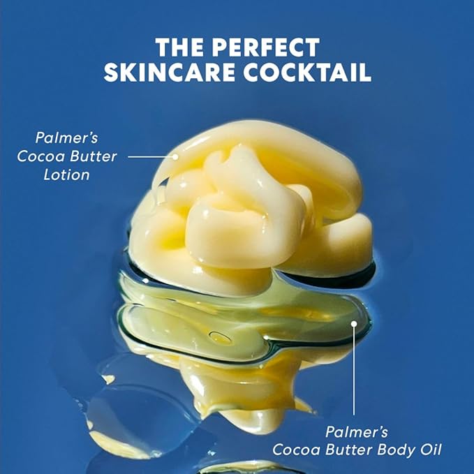 Palmer's Cocoa Butter Body Oil + Body Lotion, Value Skin Care Bundle for Dry Skin, Provides 48 Hour Moisture to Dry, Rough Skin, Includes 1 Moisturizing Lotion (13.5 fl oz) and 1 Skin Oil (8.5 fl oz)