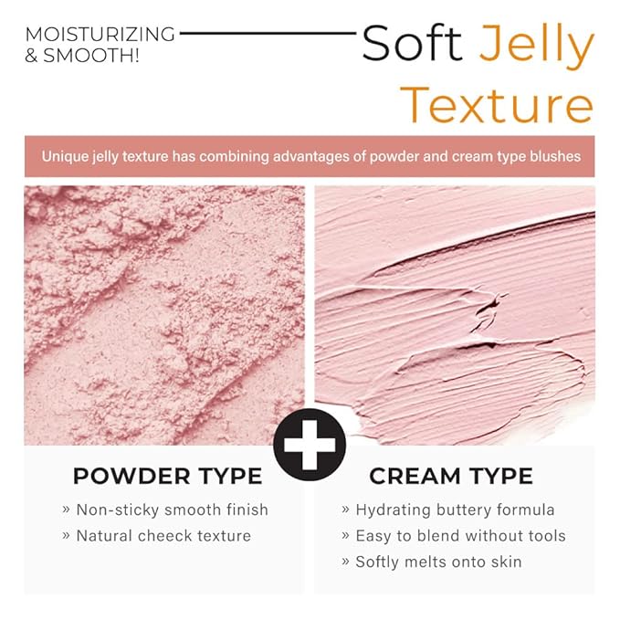 A'PIEU Juicy-Pang Jelly Blusher [CR01] – Soft Touch Blush for Cheek with Combined Cream & Powder Texture for Natural Dewy-Finish, No Fall-Out. 0.17 oz