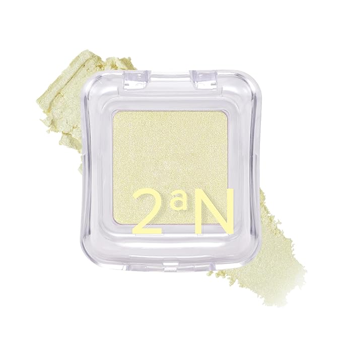 2aN Pure Glash Highlighter – Glass-Like Sheen Powder Highlighter for a Natural, Radiant Glow | Buildable, Long-Lasting, Lightweight Formula (LEMONGRASS, 0.8oz)