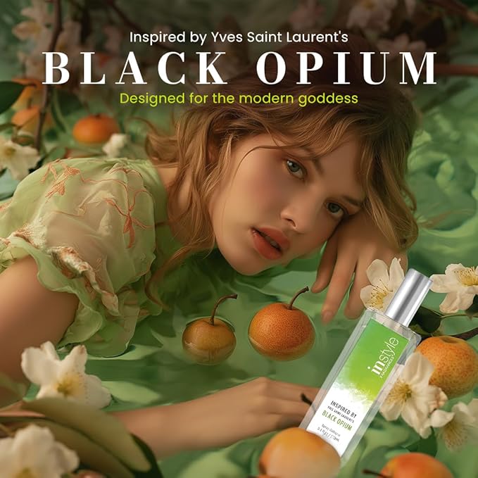 Instyle Fragrances, Inspired by Yves Saint Laurent's Black Opium, Women’s Eau de Toilette, CLEAN, Vegan, Paraben-Free, Never Tested on Animals, 3.4 Fluid Ounces