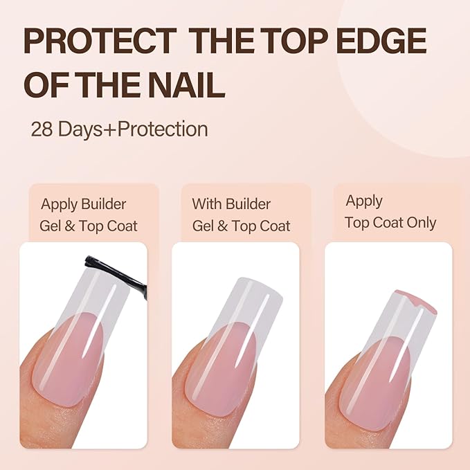 150Pcs French Gel Nail tips - Vansiho French Tip Press on Nails, Long Square Nail Tips, 5 Styles Swirl Nail Tips Pink, Soft Gel Nails False Nail for Nail Art DIY 15 Sizes