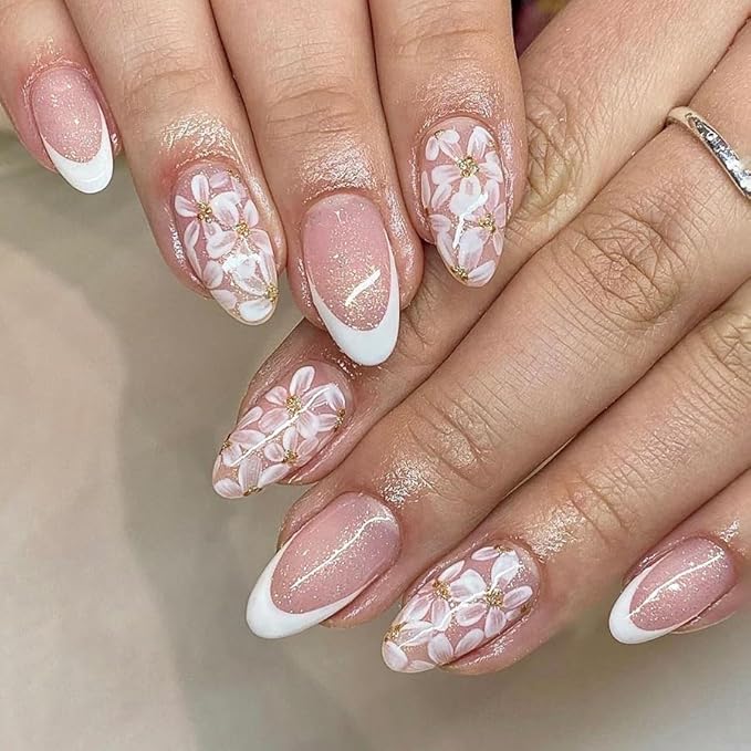 48Pcs Christmas Press On Nails Kit: Short Square Glitter Acrylic Nails, Winter Xmas Stick On Nails, 2 Packs (Style 14)