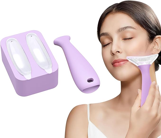 BestYiJo Ice Roller for Face and Eye, Reusable Facial Ice Roller to Reduce Puffiness, Cooling Massage Tool for Skin Care, Gua Sha Relaxation, and Sensitive Skin Relief