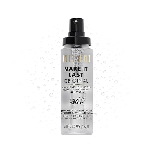 Milani Make It Last Original - Natural Finish Setting Spray 3-in-1 Setting Spray and Primer- Prime + Correct + Set Makeup Finishing Spray and Primer - Long Lasting Makeup Primer and Spray 2.03 Fl. Oz