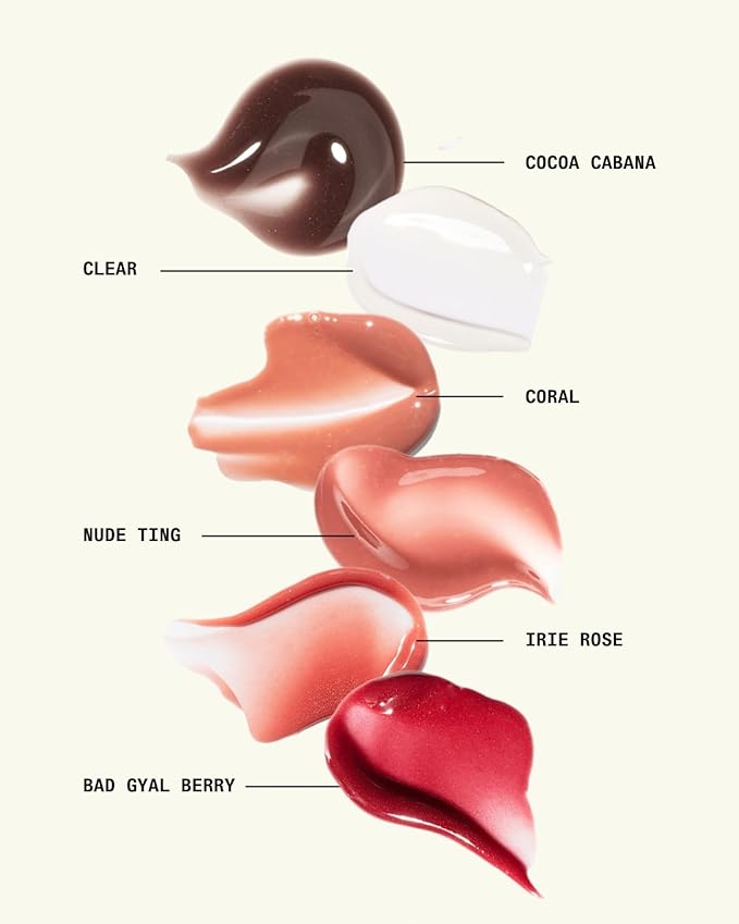 Cay Skin Isle Lip Balm SPF 30 – High Shine, Hydrating + Sheer Lip Gloss in Vanilla Brown Sugar Flavor – Formulated with Natural Ingredients for All Skin Tones – Nude Ting