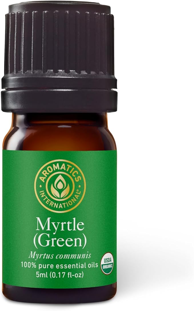 Aromatics International Premium Organic Myrtle Green Essential Oil 5ml | 100% Pure Essential Oil for Diffusion & Aromatherapy