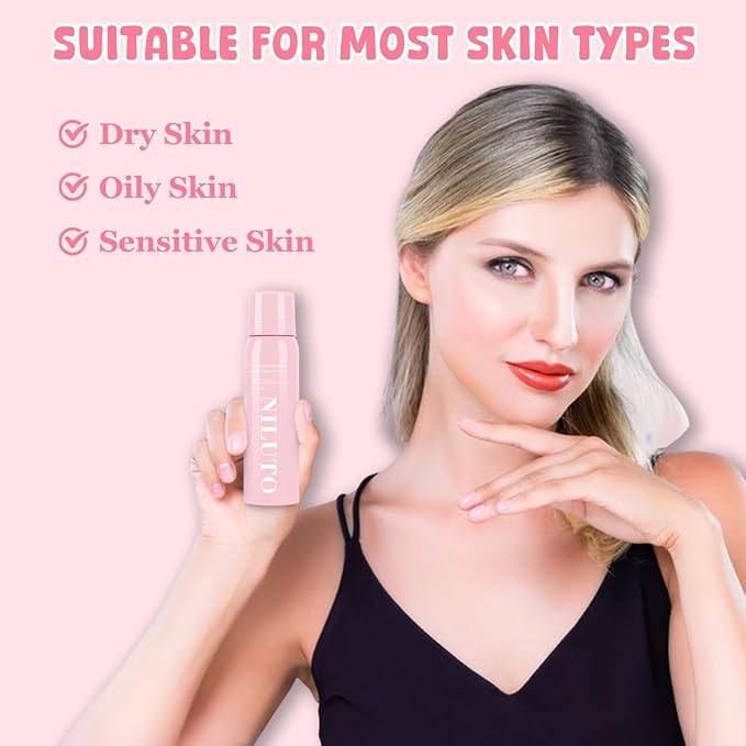 Hair Identifier Spray for Face Shaving, Moisturizing and Skin Care Dermaplaner Spray,Skin Body Hair Identifier Comfortable Face Shaving Powder (Pink 2Pack)